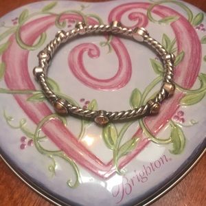 Brighton Bracelet. .Silver with amber color rhinestone and bead.  Perfect !